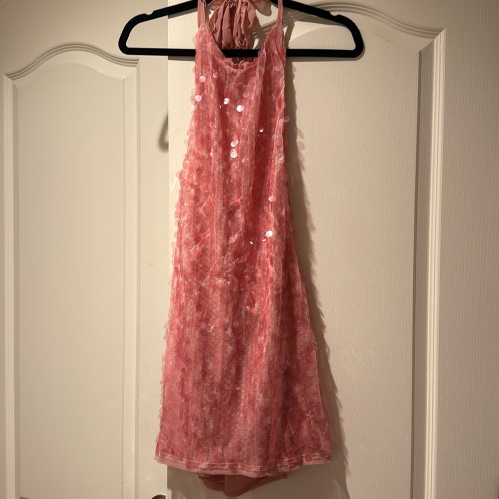 Zara pink sequin dress